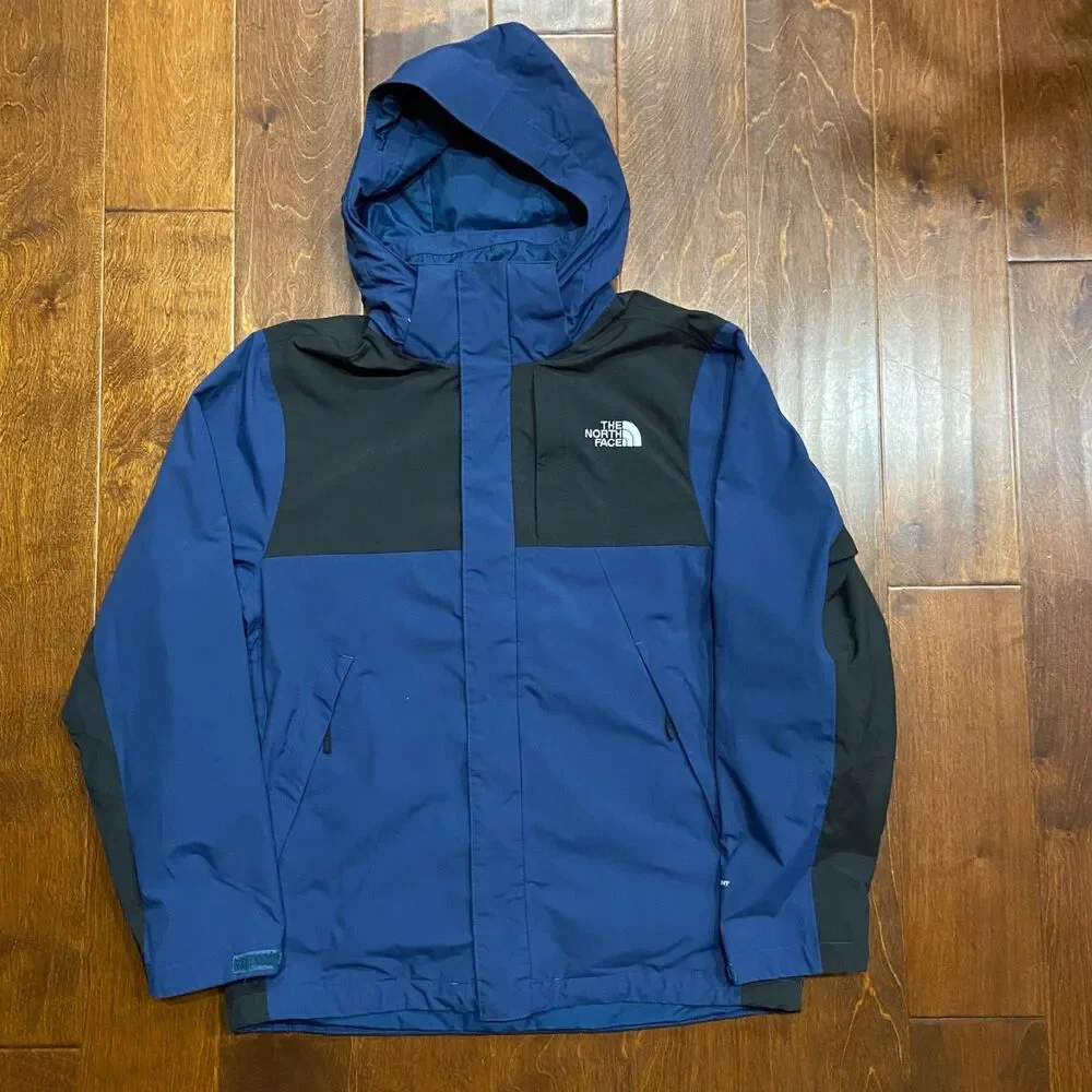 The North Face Vintage Dryvent Nylon Shell Navy Black Jacket Men's Size Small